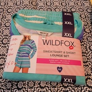 Wildfox Sweatshirt & Shorts Lounge Set